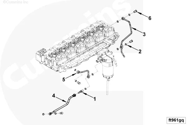 Cummins 4935636 Fuel Drain Tube - Truck To Trailer