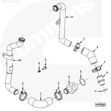 Cummins 4937598 Plain Hose Coupling - Truck To Trailer