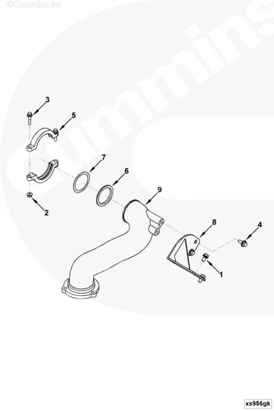 Cummins 4940711 Exhaust Outlet Connection - Truck To Trailer