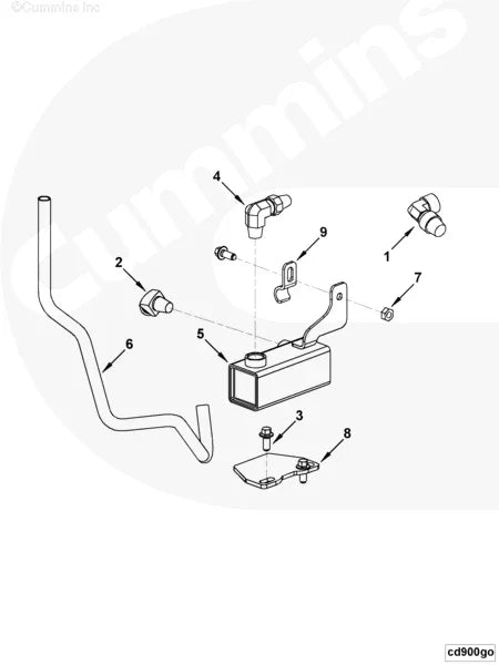 Cummins 4947860 Air Transfer Tube - Truck To Trailer