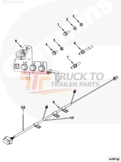 Cummins 4966997 Wiring Harness - Truck To Trailer