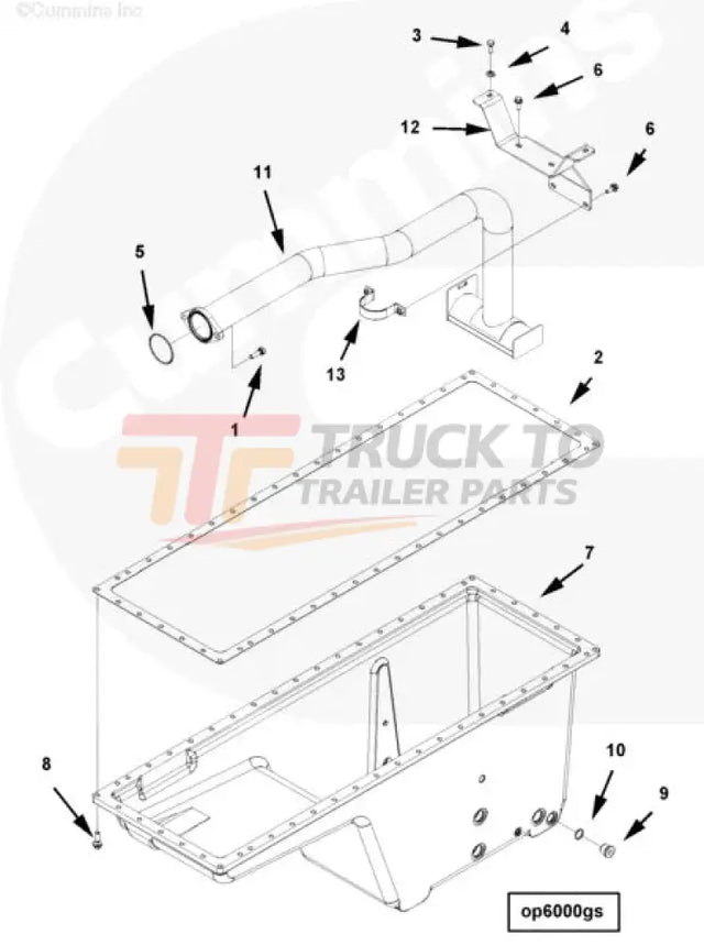 Cummins 4975644 Oil Tube Bracket - Truck To Trailer