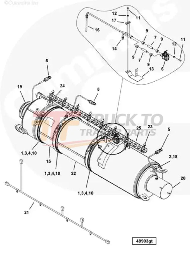 Cummins 4985261 Wiring Retainer Bracket - Truck To Trailer