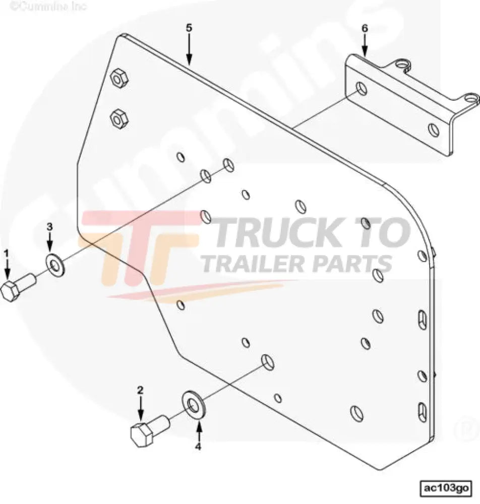 Cummins 4987718 Air Cleaner Bracket - Truck To Trailer