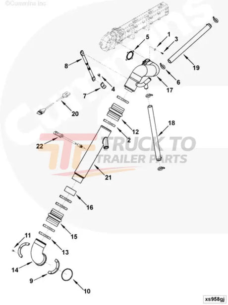 Cummins 5292379 Exhaust Outlet Tube - Truck To Trailer