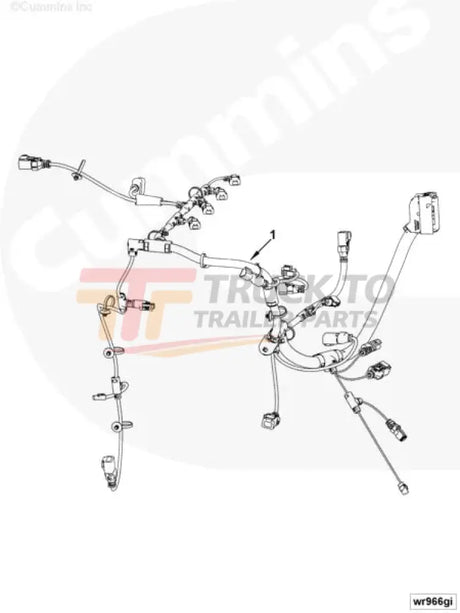 Cummins 5313377 Electronic Control Module Wiring Harness - Truck To Trailer