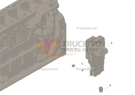 Cummins 5333567 Lubricating Oil Filter Head - Truck To Trailer