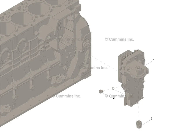 Cummins 5333567 Lubricating Oil Filter Head - Truck To Trailer