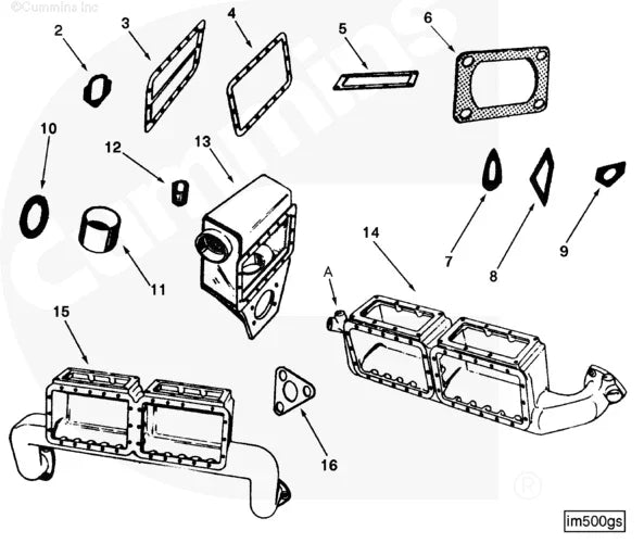 Cummins 64445 Intake Manifold End Flange Gasket - Truck To Trailer
