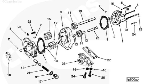 Cummins BM67298 Lubricating Oil Pumping Gear - Truck To Trailer