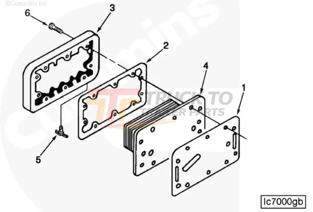 Cummins C0102100500 Lubricating Oil Cooler Cover - Truck To Trailer