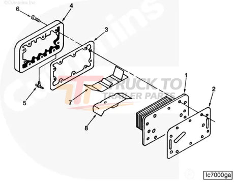 Cummins C0102113100 Lubricating Oil Cooler Cover - Truck To Trailer