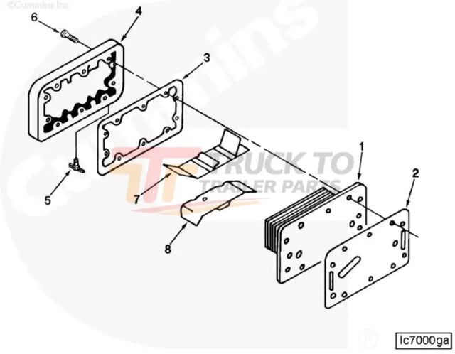 Cummins C0102113100 Lubricating Oil Cooler Cover - Truck To Trailer