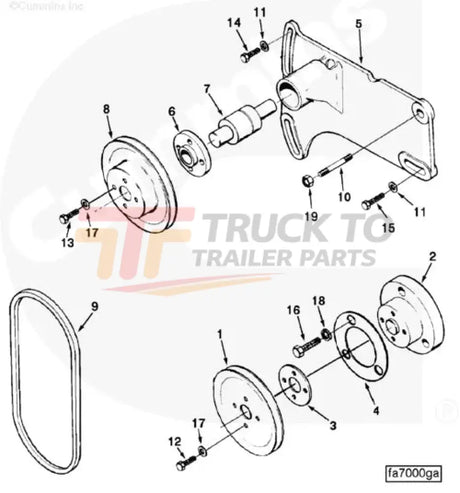 Cummins C0104148300 Fan Pilot Spacer - Truck To Trailer