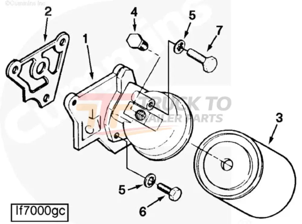 Cummins C0122071101 Lubricating Oil Filter Head - Truck To Trailer