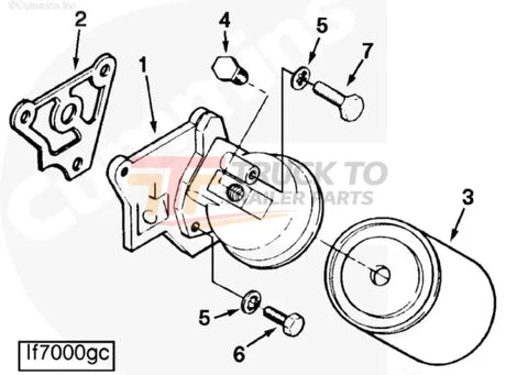 Cummins C0122071101 Lubricating Oil Filter Head - Truck To Trailer
