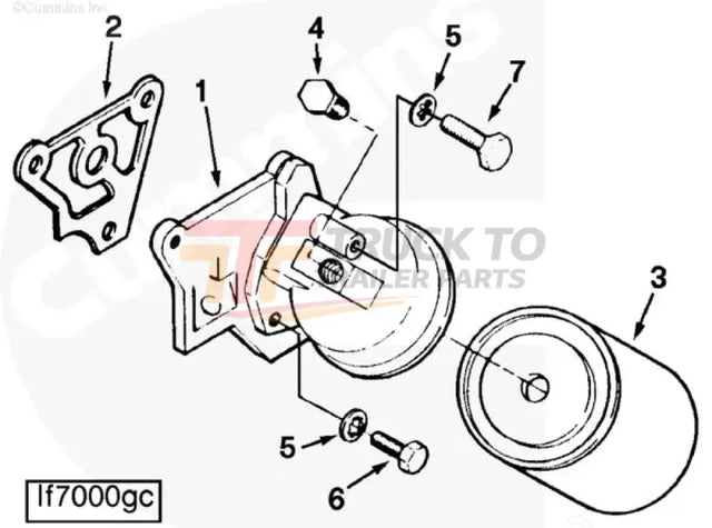Cummins C0122071101 Lubricating Oil Filter Head - Truck To Trailer
