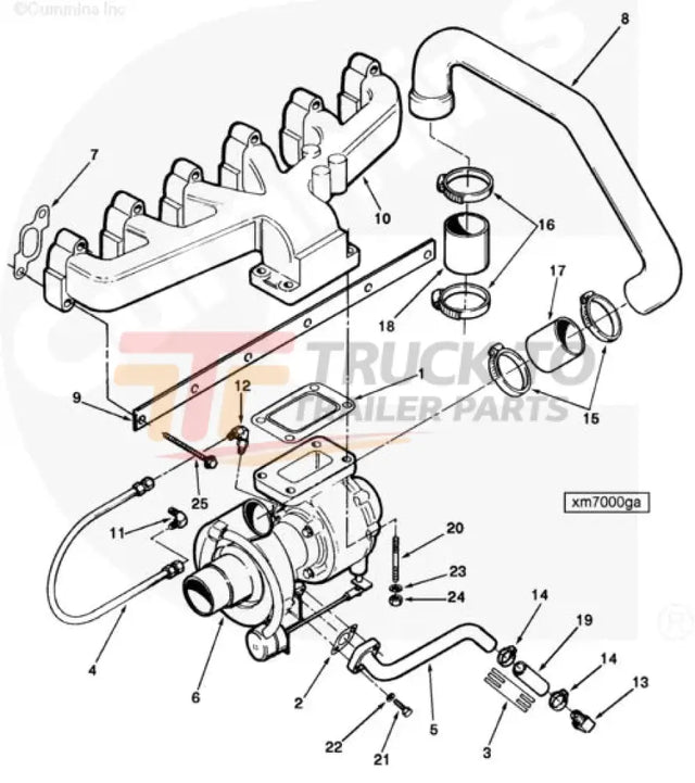 Cummins C0154251100 Air Crossover Connection - Truck To Trailer