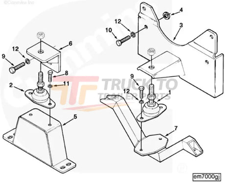 Cummins C0402056700 Vibration Isolator - Truck To Trailer