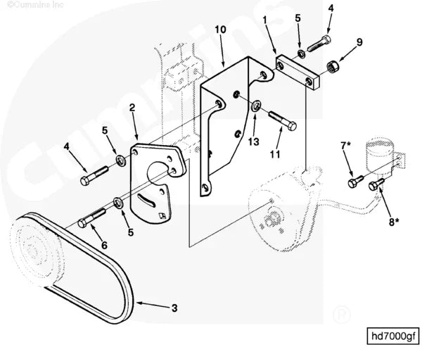 Cummins C0821001400 Head Locking Screw - Truck To Trailer