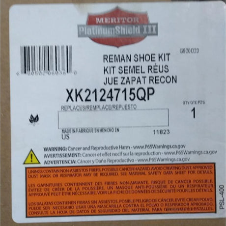 85123004 Genuine Mack Brake Shoe Kit - Truck To Trailer