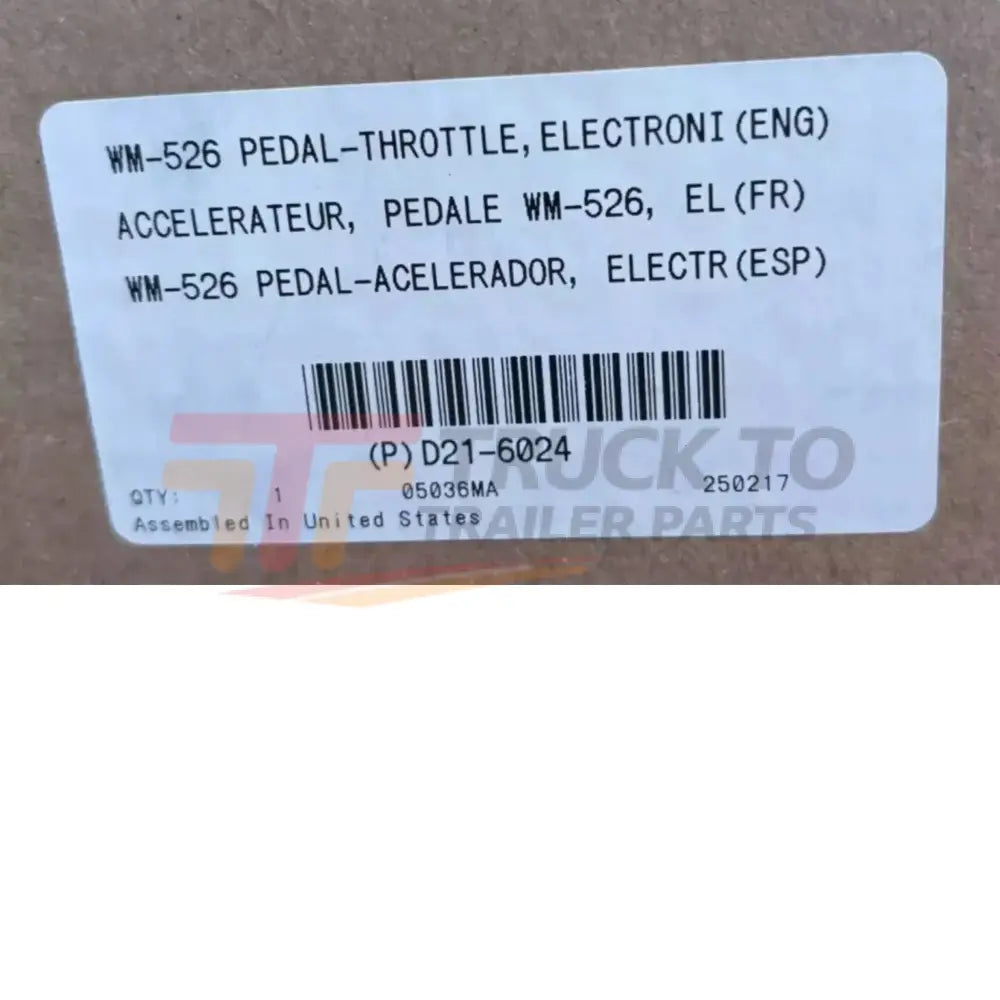 D21-6024 Genuine Peterbilt Accelerator Pedal Assembly - Truck To Trailer