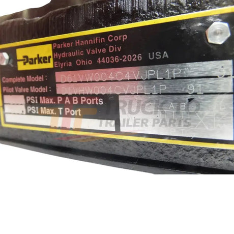 D61VW004C4VJPL1P Parker Hydraulic Directional Control Valve - Truck To Trailer