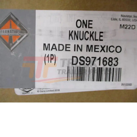 DS971683 International Knuckle Left Hand - Truck To Trailer