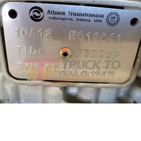 E019041 Genuine Allison Transmission 3500SP - Truck To Trailer