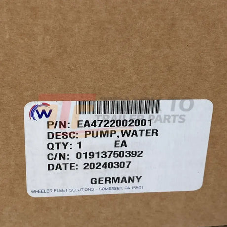 Ea4722001601 Genuine Detroit Diesel Water Pump For Dd15 Dd13 - Water Pump