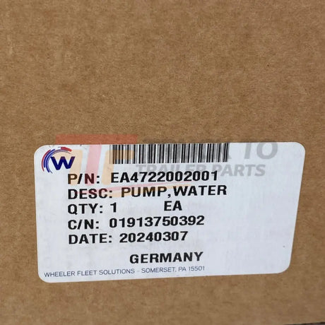 Ea4722002001 Genuine Detroit Diesel Water Pump For Dd13 Dd15 - Truck To Trailer