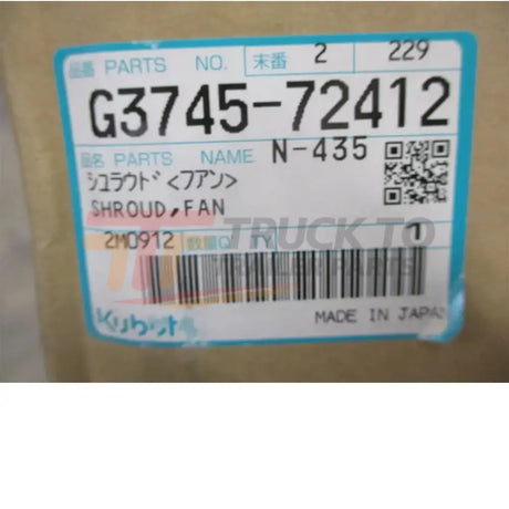 G3745-72412 Kubota Engine Fan Shroud - Truck To Trailer
