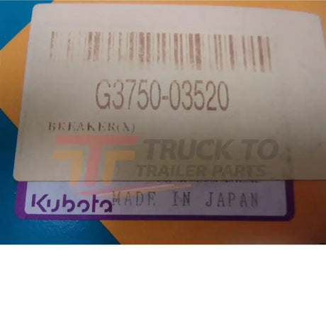 G3750-03520 Kubota Breaker - Truck To Trailer