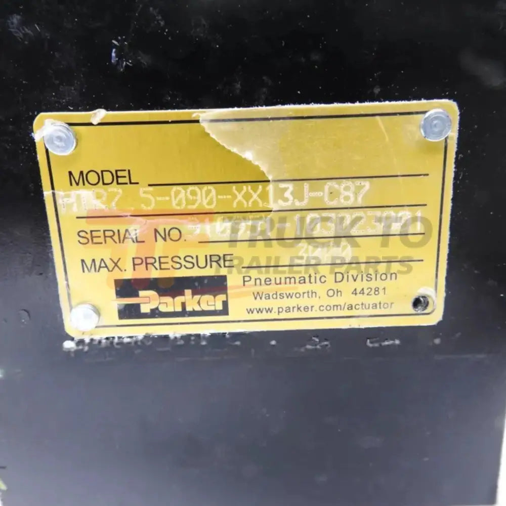HTR7.5-090-XX13J-C87 Parker Hydraulic Rotary Actuator 3000 PSI - NOB - Truck To Trailer