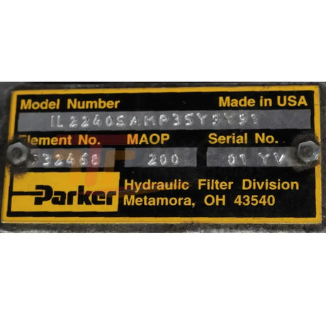 IL2240SAMP35Y9Y91 Parker Low Pressure Hydraulic Filter - Truck To Trailer