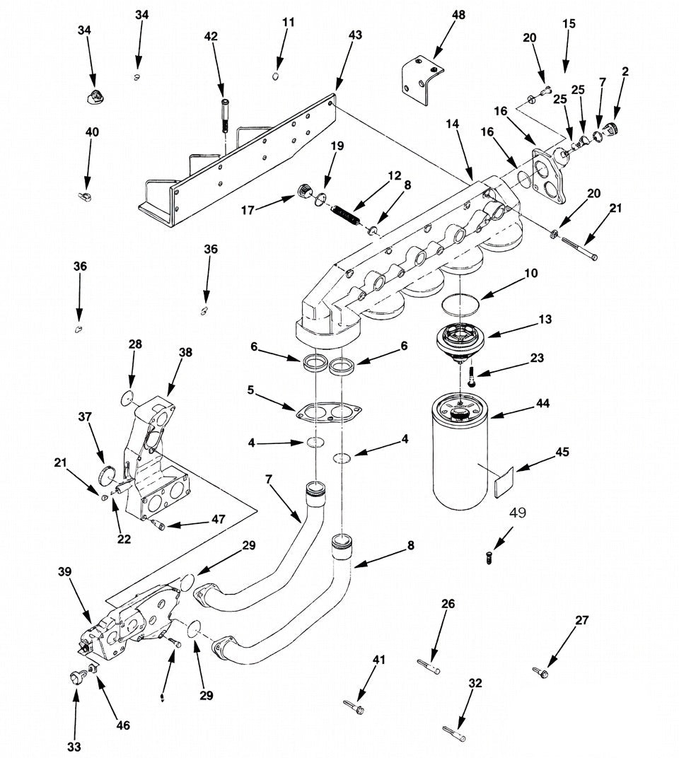 3093596 Cummins Lubricating Oil Filter Head