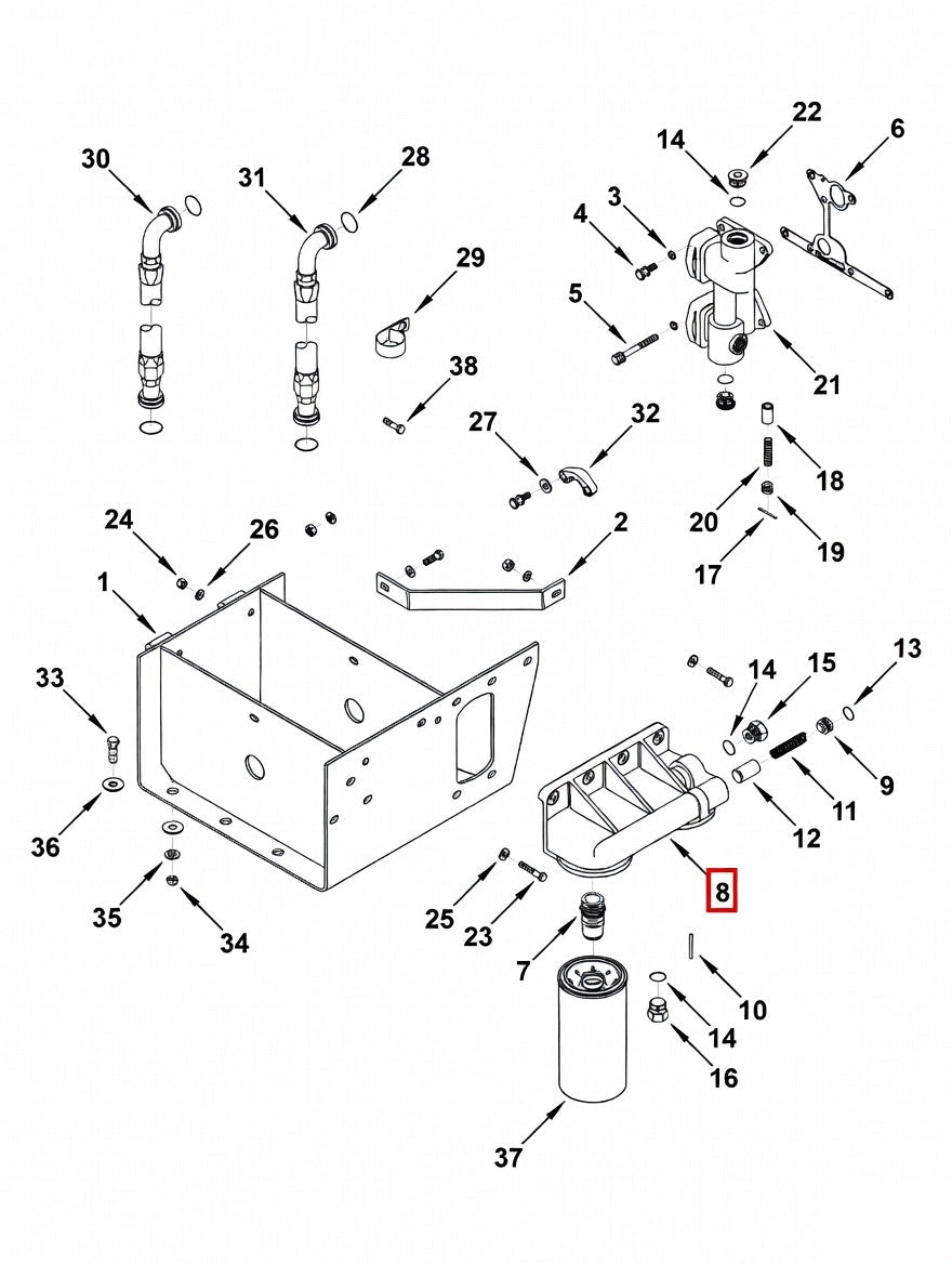 3046644 Cummins Lubricating Oil Filter Head