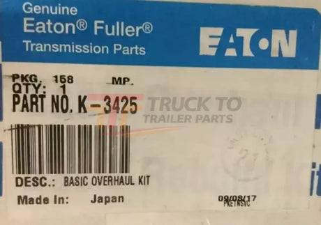 K3425 Genuine Eaton Basic Overhaul Kit - Truck To Trailer