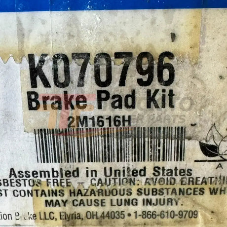 K070796 Genuine Bendix Disc Brake Pad Kit - Truck To Trailer