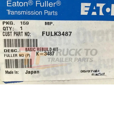 K3487 Genuine Volvo Basic Rebuild Kit Ful - Truck To Trailer