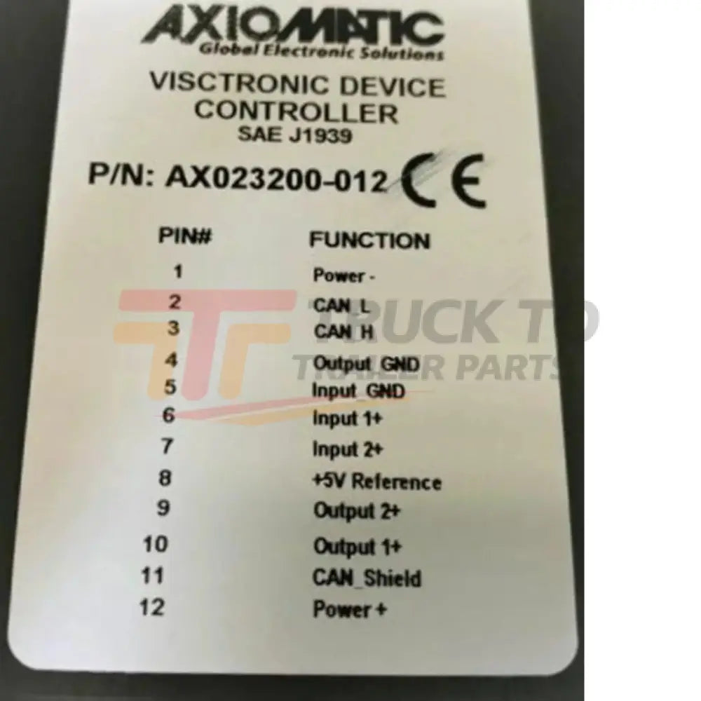 AX023200-012 Genuine Freightliner Fan Device Controller - Truck To Trailer
