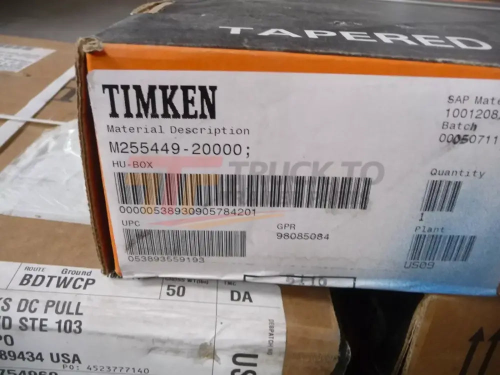 M255449-20000 Genuine Timken Tapered Roller Bearing Cone - Truck To Trailer
