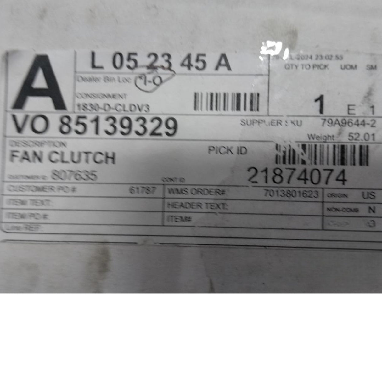 85139329 Genuine Mack Fan Clutch