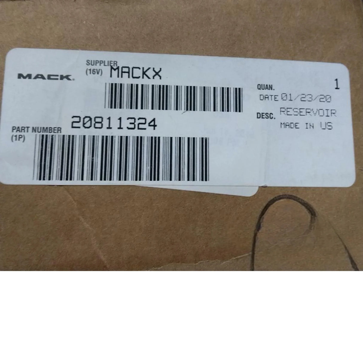 20776883 Genuine Volvo Reservoir - Truck To Trailer