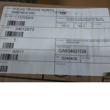 24012872 Genuine Mack Disc Wheel - Truck To Trailer