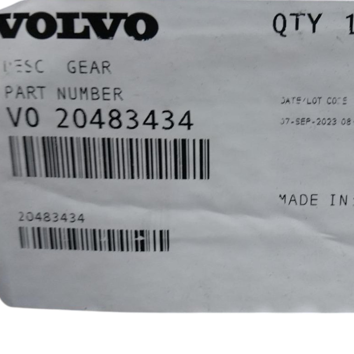 20483434 Genuine Mack Gear