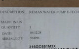 316GC551M3X Genuine Mack Water Pump