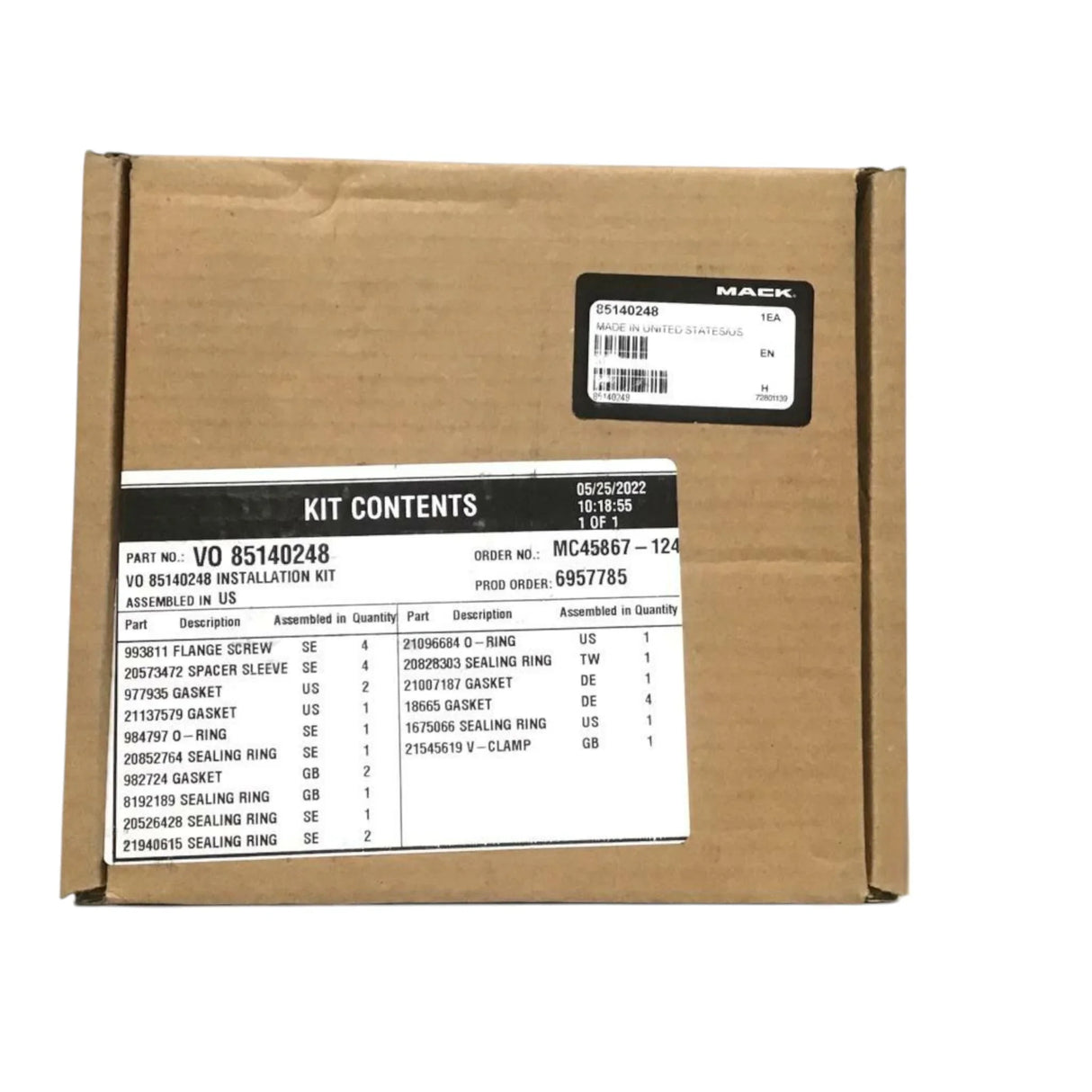 85140248 Genuine Mack Installation Kit - Truck To Trailer
