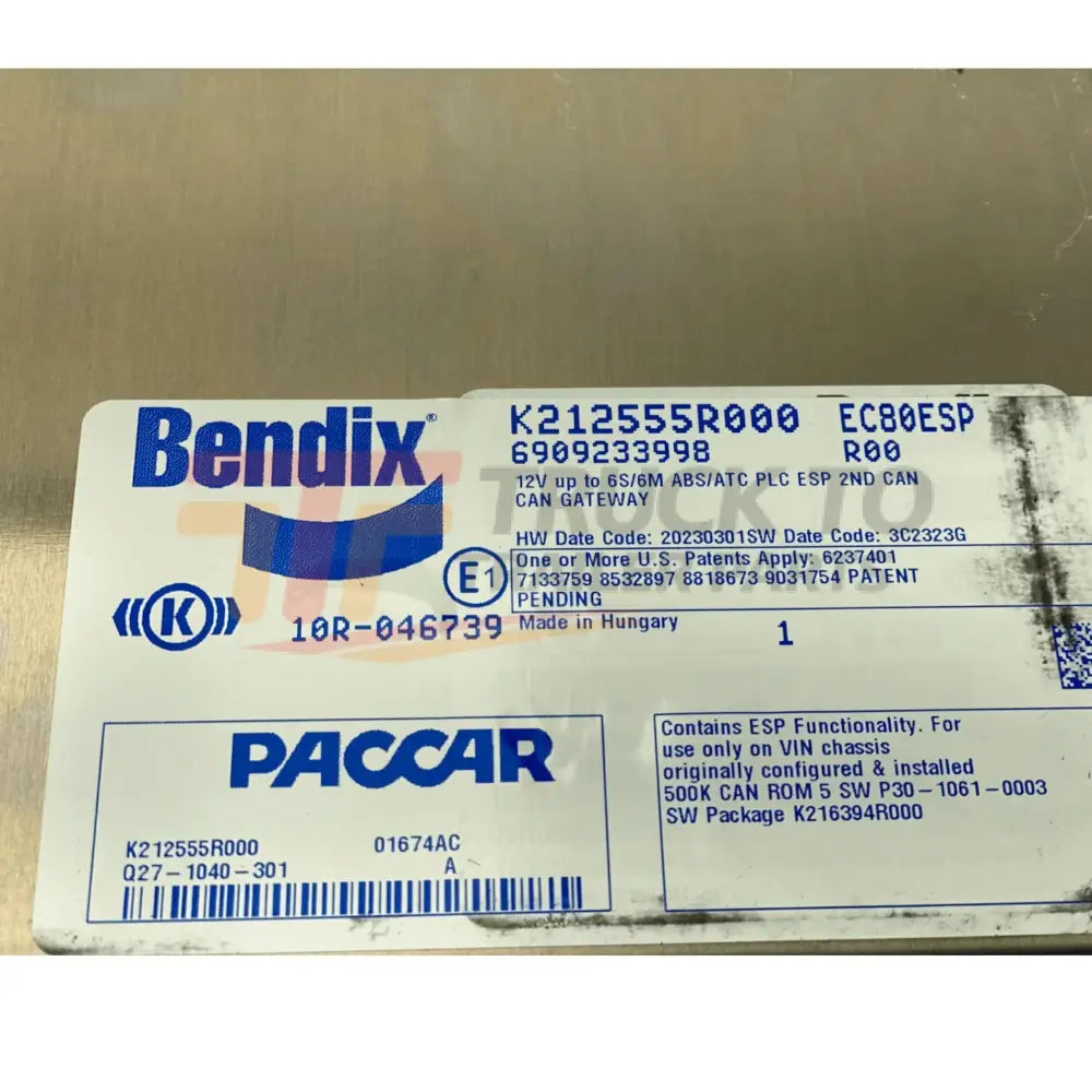 Q27-1040-301 Genuine Bendix ECM ABS Control Module EC-80 - Truck To Trailer
