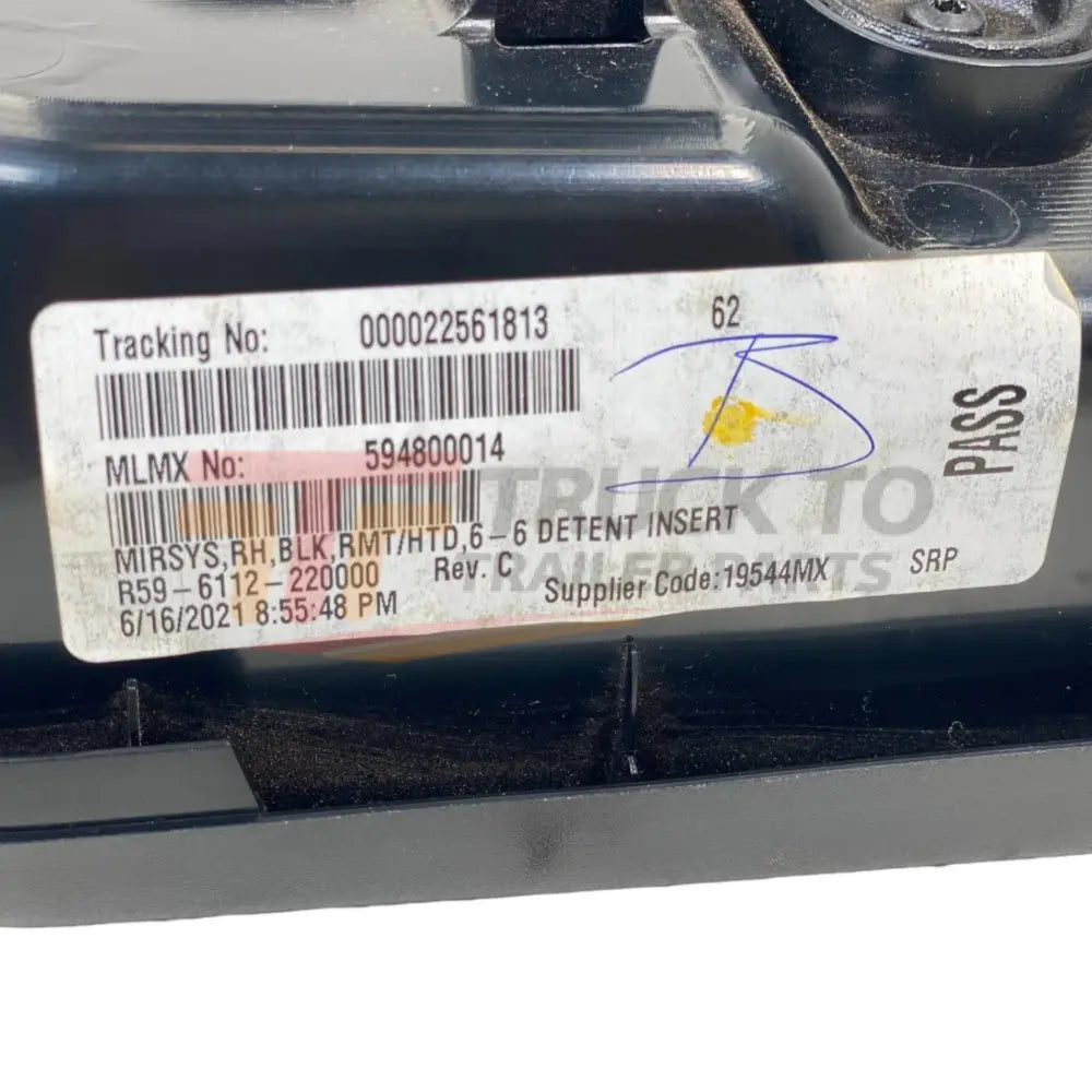 R59-6112-220000 Genuine Peterbilt Right Door Outer Mirror Assembly 2010-2017 579 - Truck To Trailer